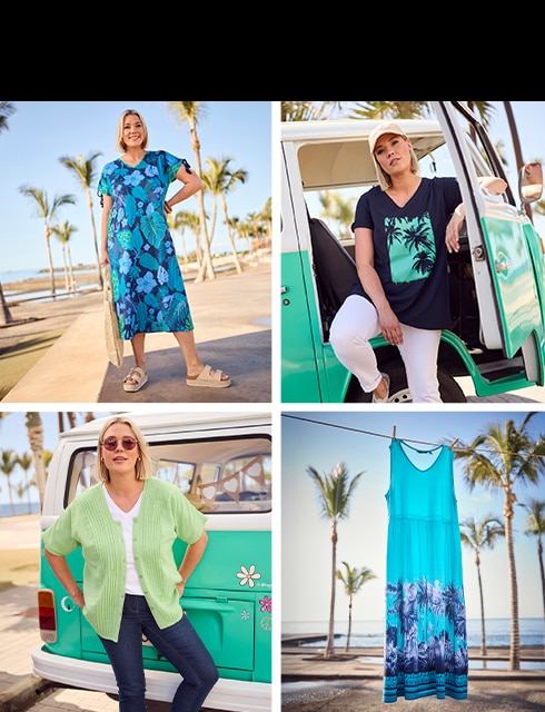 Tropical shades of blue & green